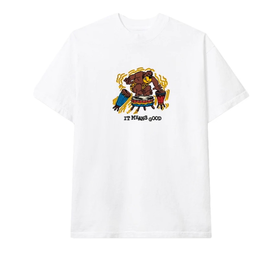 Bueno Gorilla Drums Tee (White)